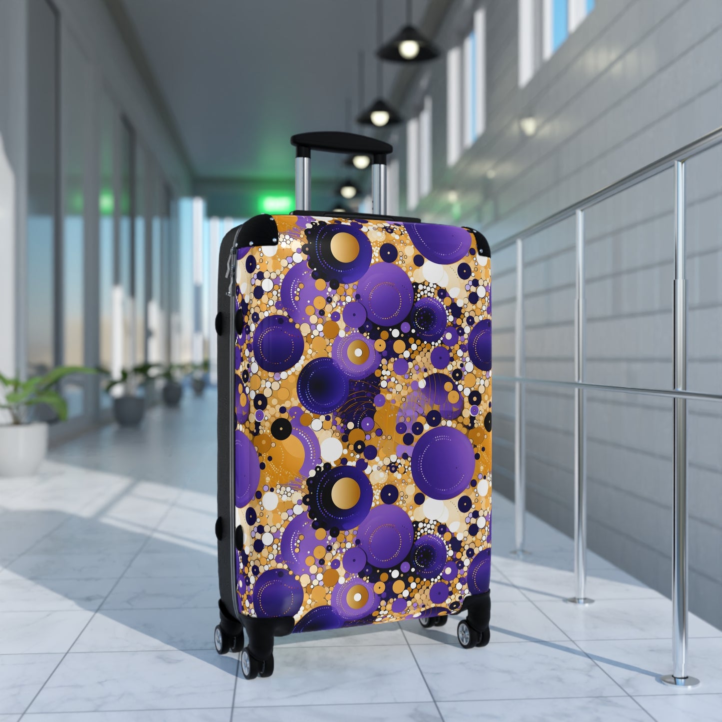 Purple and Gold Suitcase