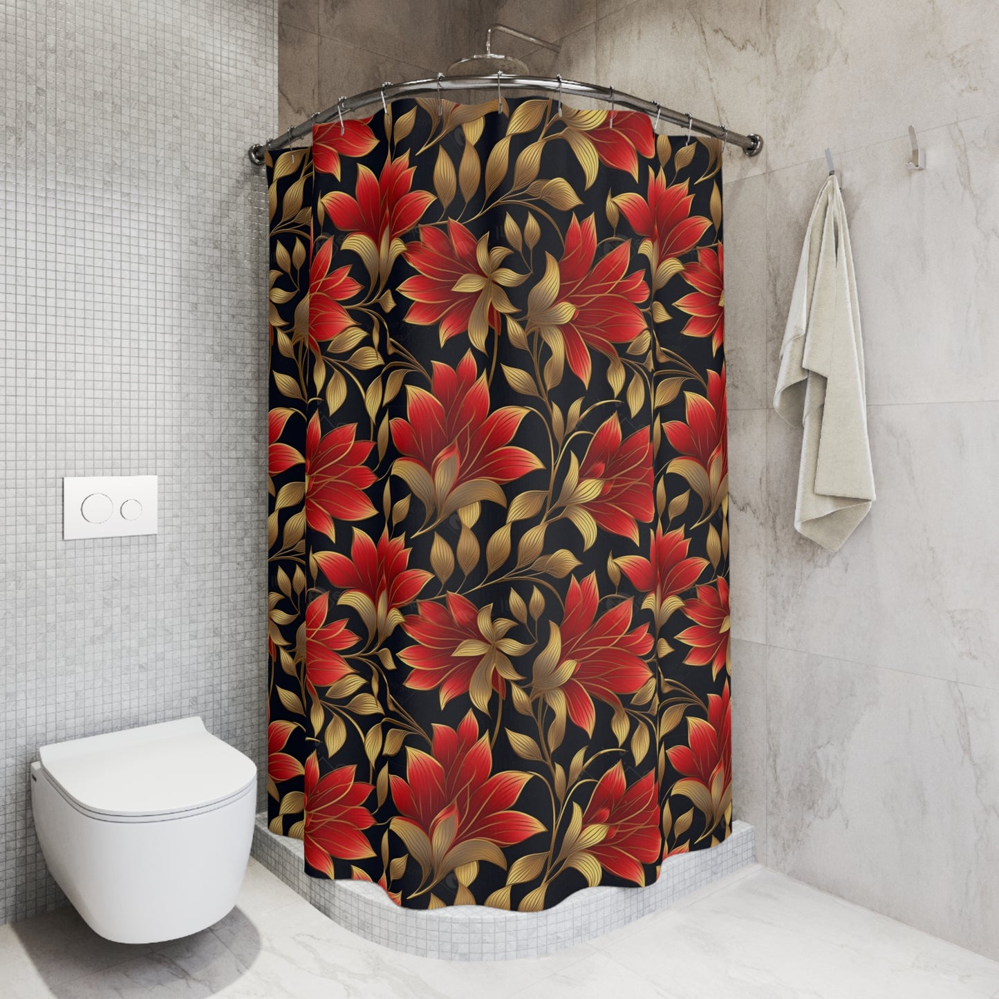 R-n-G Floral Polyester Shower Curtain
