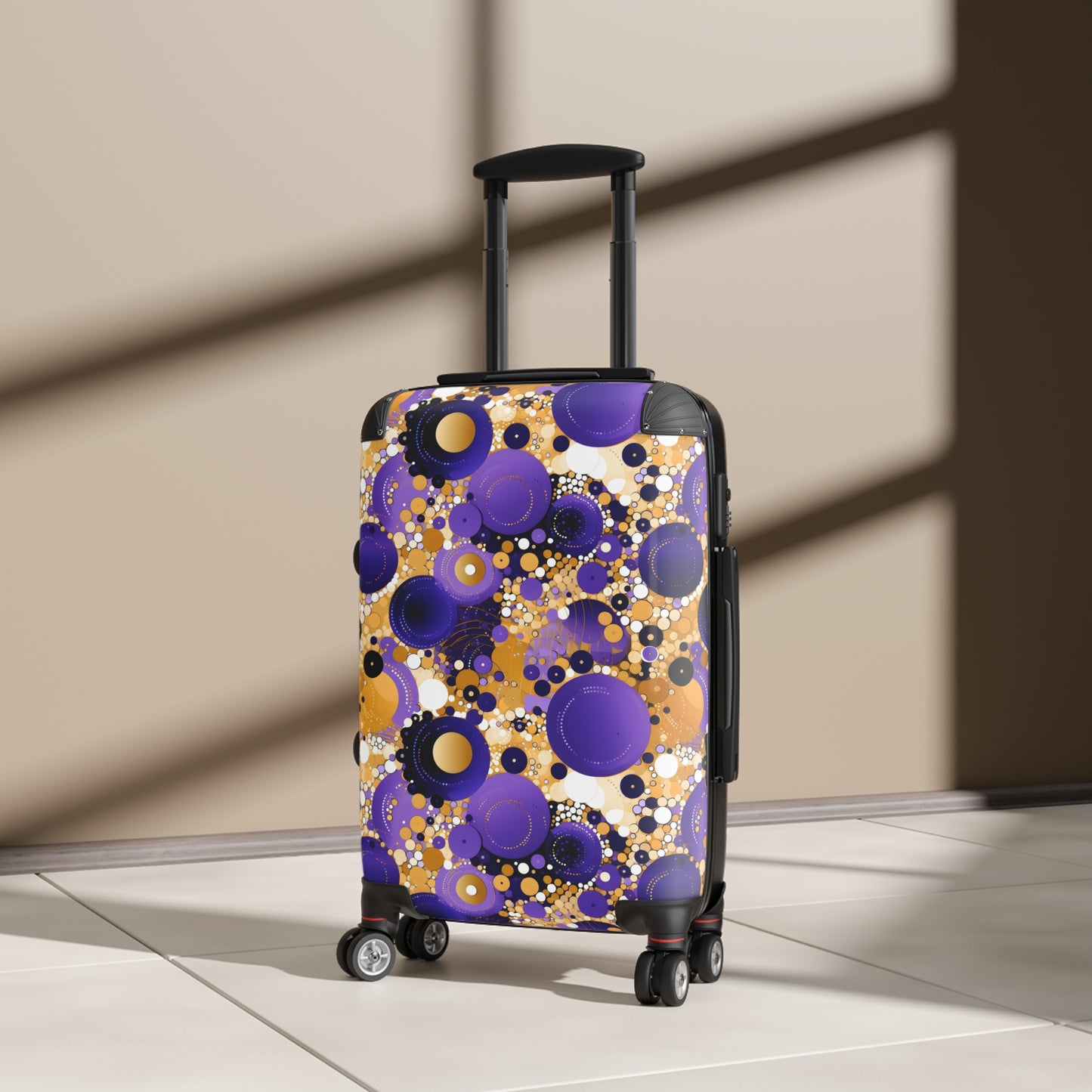 Purple and Gold Suitcase