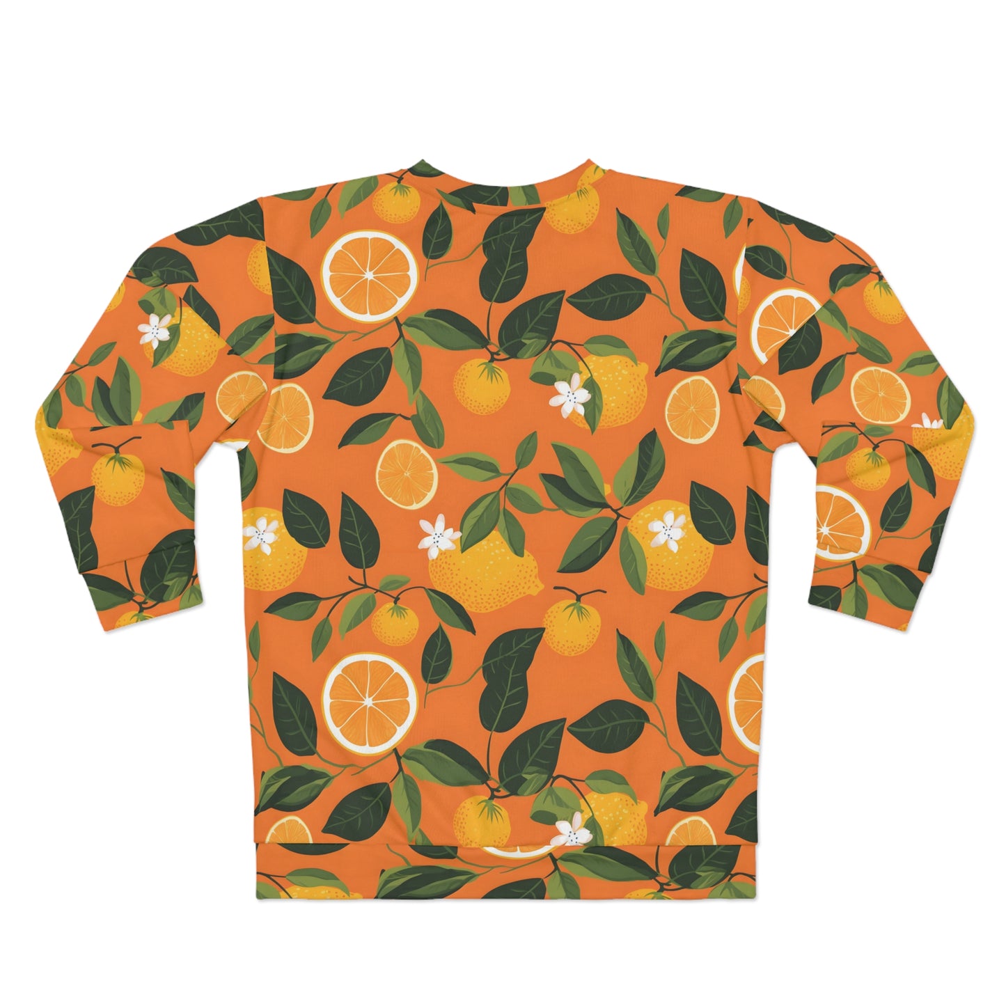 Orange Print Unisex Sweatshirt (AOP)