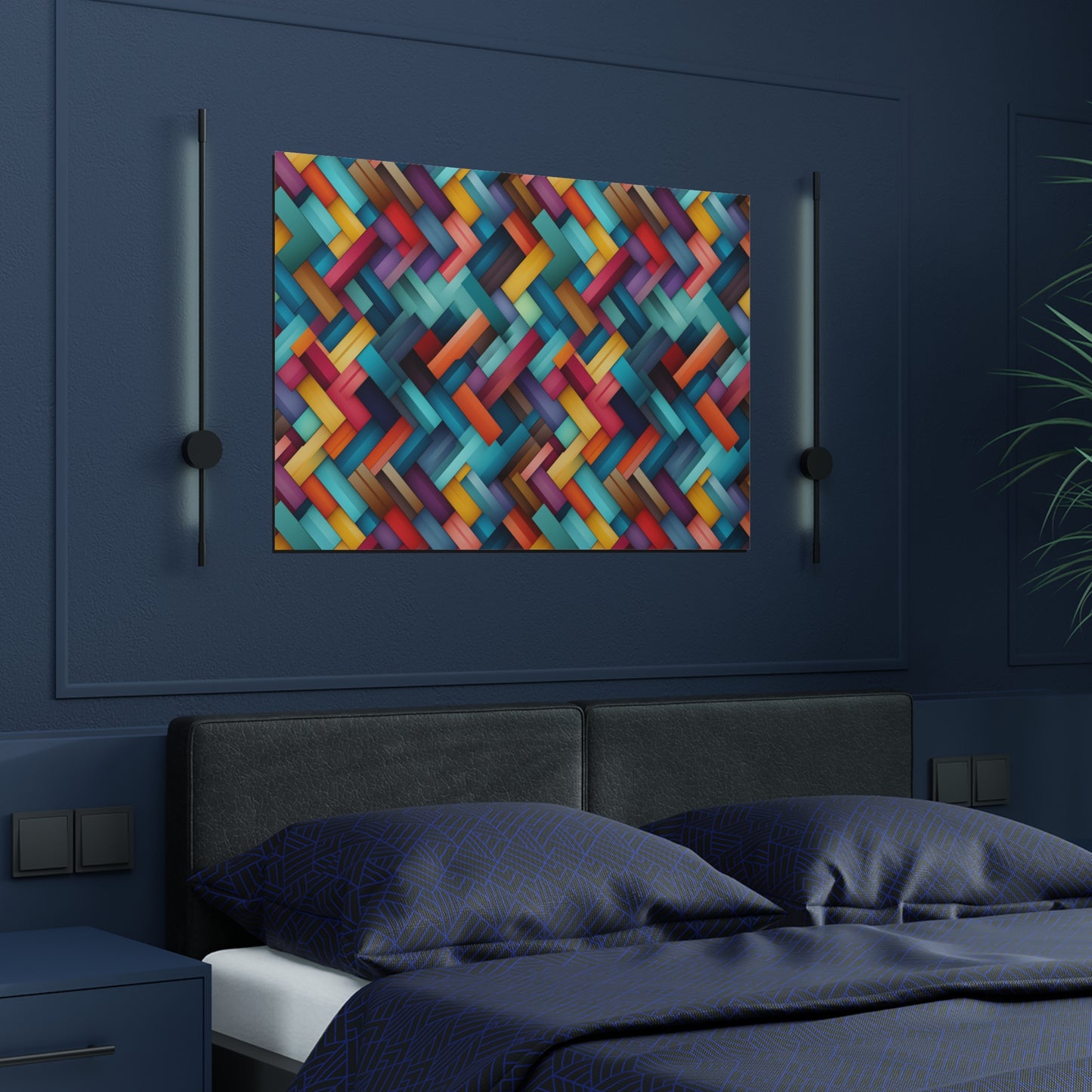 Squares and Rectangles Satin Poster (300gsm)