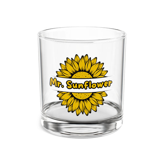 Mr. Sunflower Rocks Glass, 10oz