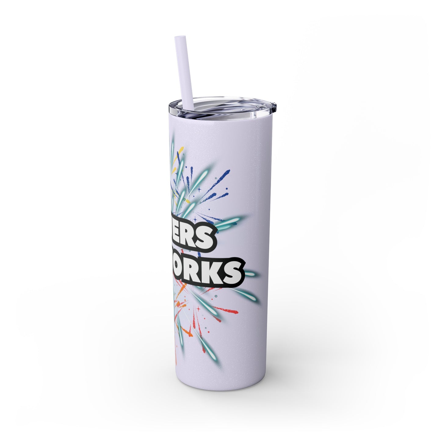 Powers Fireworks Skinny Tumbler with Straw, 20oz