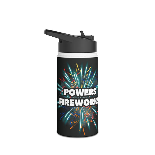 Powers Fireworks Stainless Steel Water Bottle, Standard Lid