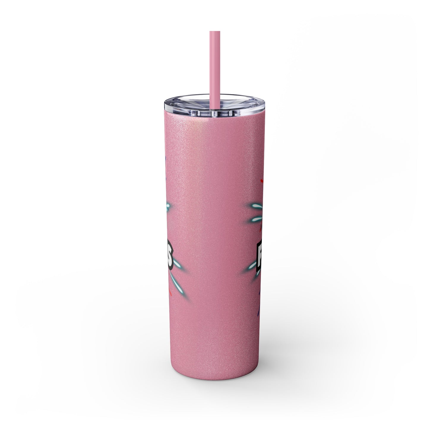 Powers Fireworks Skinny Tumbler with Straw, 20oz